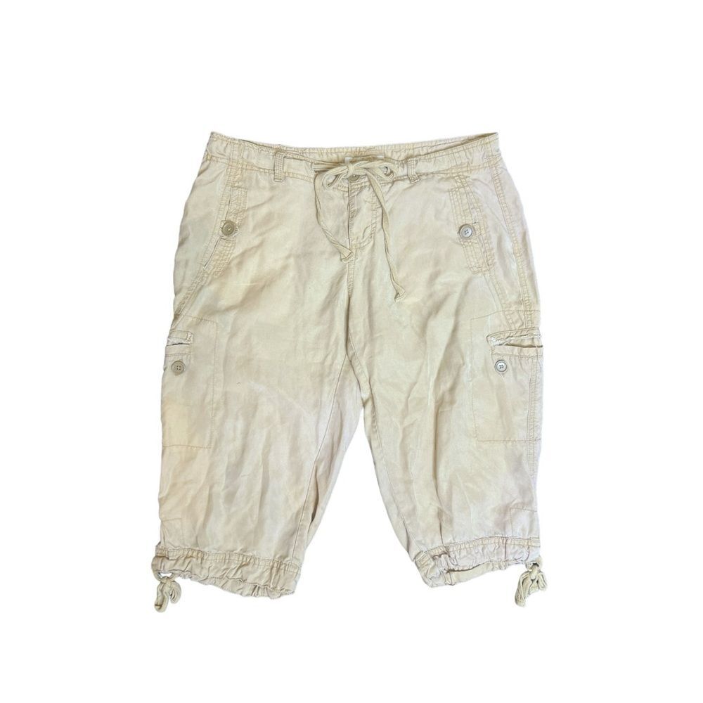 Y2K Charlotte Russe Khaki Low Rise Cargo Capri Pants Size 9